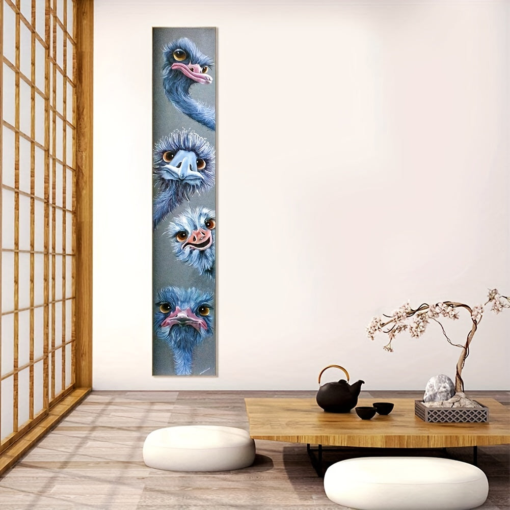 Large Ostrich Animal Diamond Painting Kit - Full Round Diamond