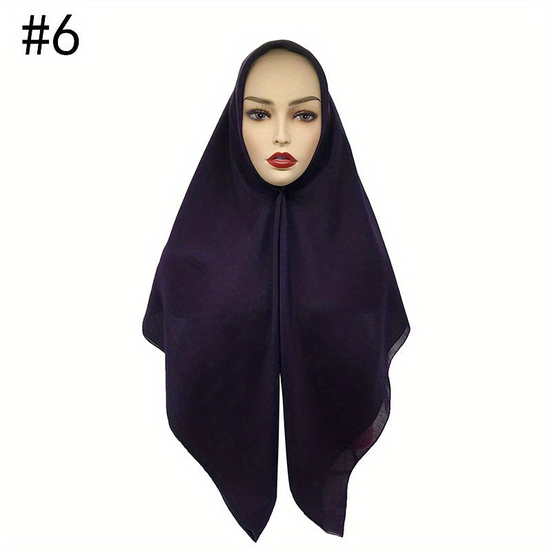 109 Square Hijab Scarf Women Solid Soft Head Scarf Shawls Classic Bandana