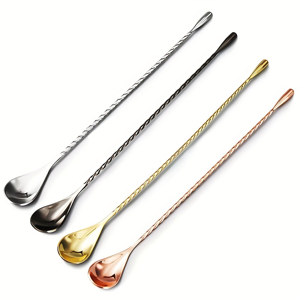 Stainless Steel Spiral Pattern Stirring Spoon