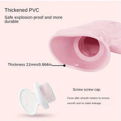 Plaid Cloth Cover Hot Water Bag Hand Warmer