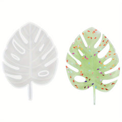 Tropical Palm Leaves Crystal Epoxy Resin Coaster Mat Silicone Mold