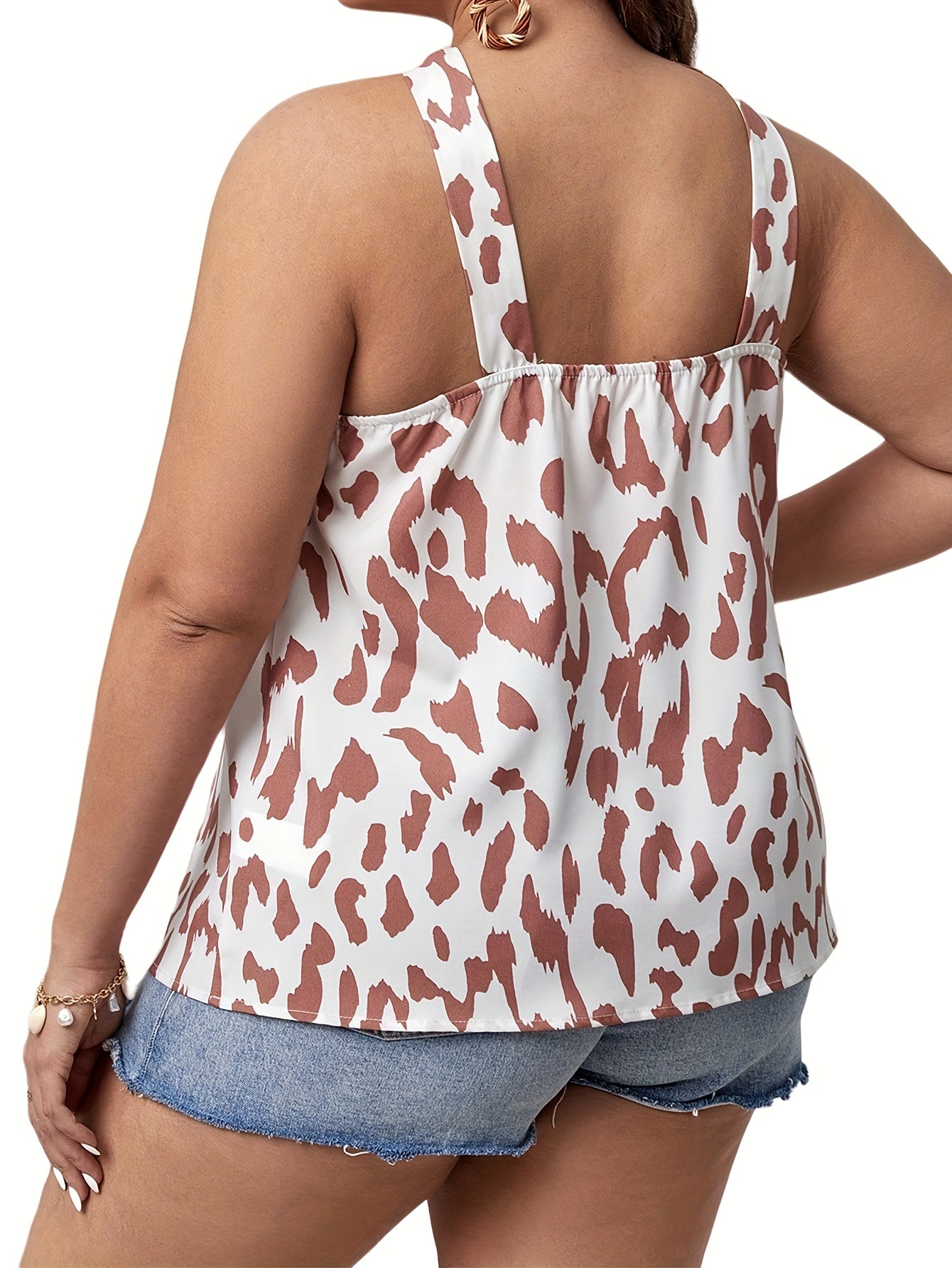 Leopard Print Halter Neck Tank Top