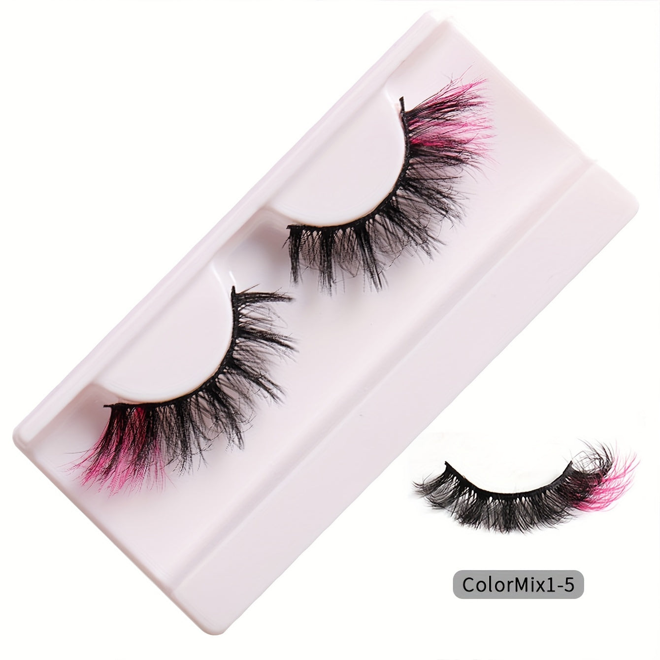 Multicolor False Eyelashes Faux Mink Lashes Thick Curling Natural Look Lashes
