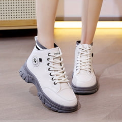 Women's Winter Lace-up Athletic Shoes with Ankle Boots