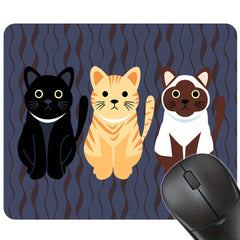 Three Cats Mousepad Cartoon Desk Mat Anti Slip Pad