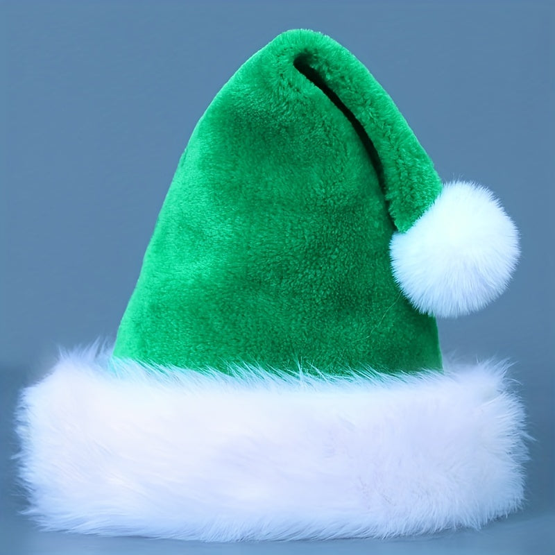 Green Santa Hat Adults Deluxe Green Xmas Christmas Hat