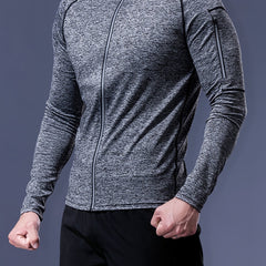 Men's Compression Shirt with Phone Shoulder Bag Top