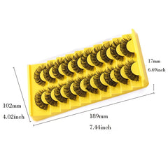 10 Pairs Natural Synthetic Fiber False Eyelashes