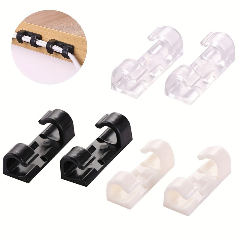 20pcs Cable Clips Self Adhesive Nail Wire Organizer Wall Sticker