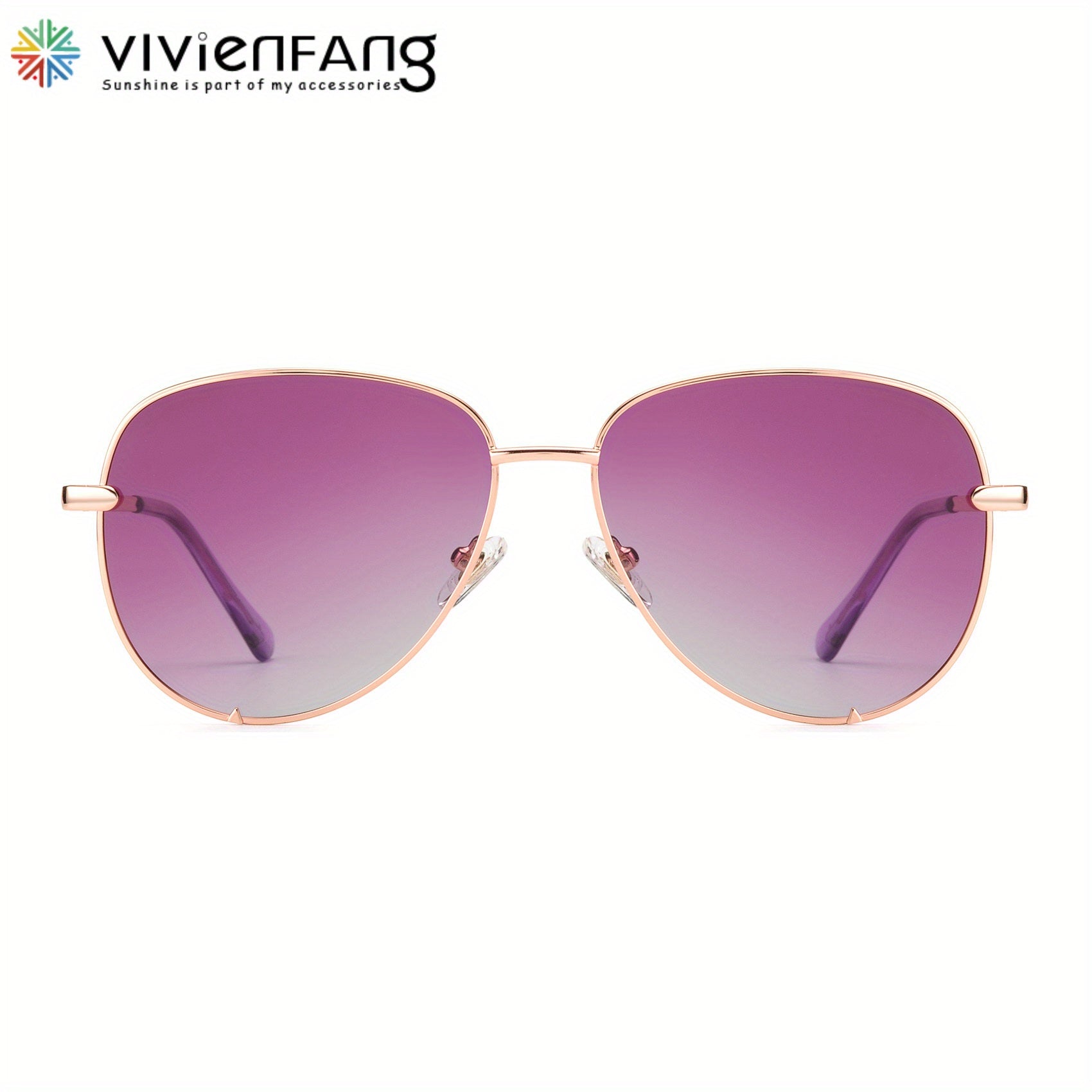 VIVIENFANG Polarized Aviator Sunglasses 61mm UV Protection