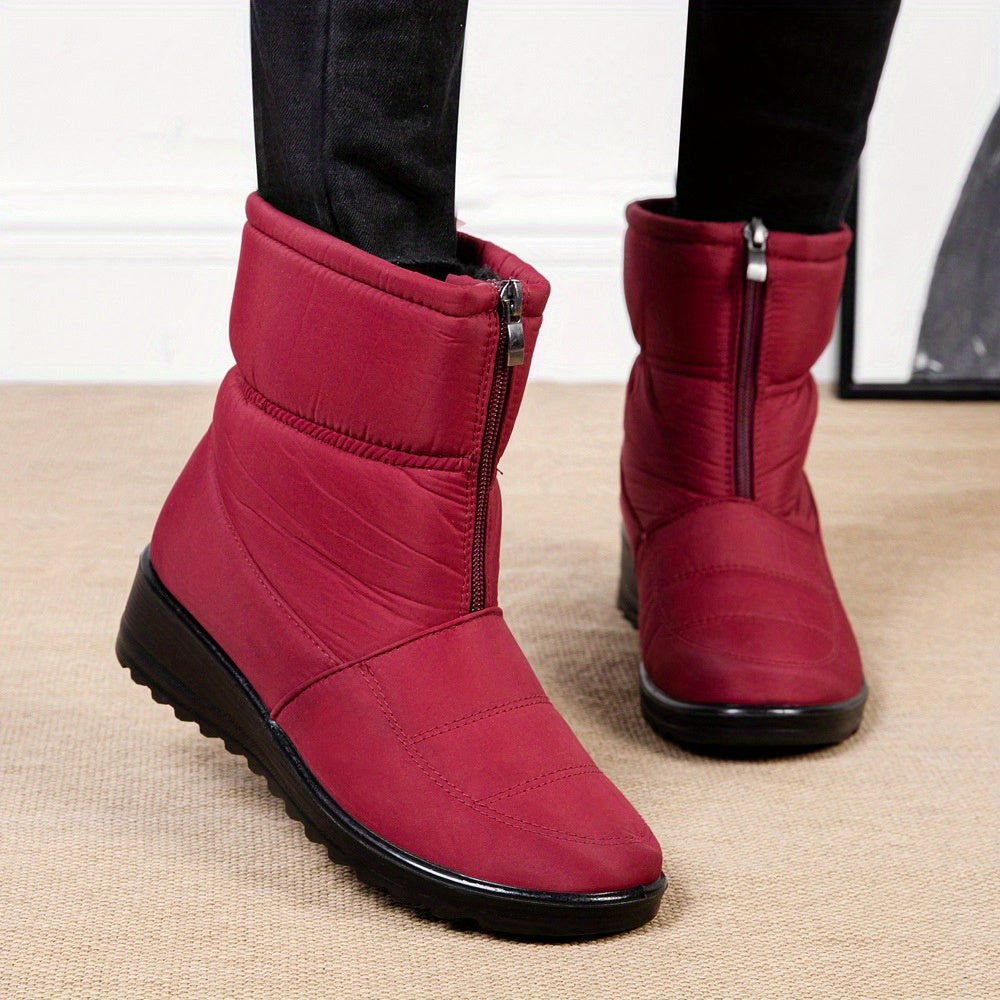 Fur Lined Snow Boots for Women Warm Winter Shoes