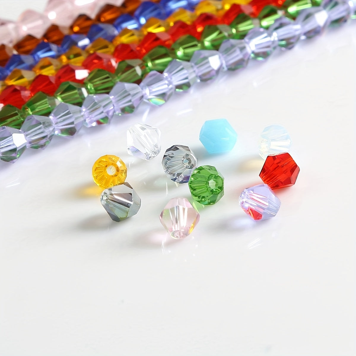 98pcs 6mm Dark Rhombus Crystal Man Glass Beads for DIY Jewelry Making