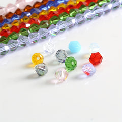 98pcs 6mm Dark Rhombus Crystal Man Glass Beads for DIY Jewelry Making