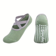 Women's Non Slip Yoga Socks Low Top Breathable Solid Color Practice Socks