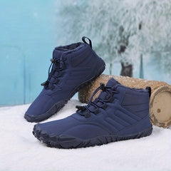 Fur Lined Thermal Hiking Boots Winter Waterproof Snow Shoes