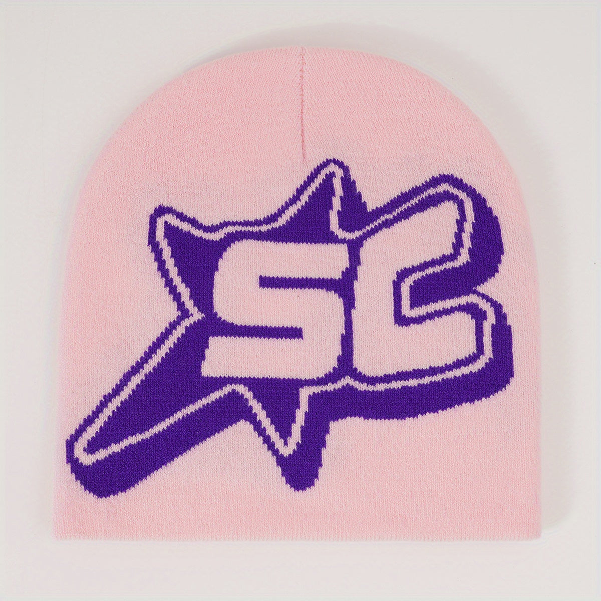 Y2K Candy Couple Beanie Letter Jacquard Skull Cap Hip Hop Ski Hat