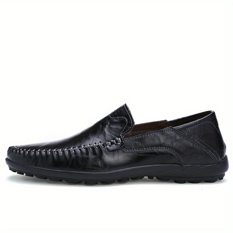 Men's No Tie Slip On Loafers, Lace Stitched, Assorted Colors