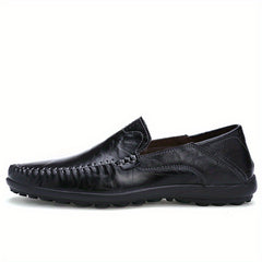 Men's No Tie Slip On Loafers, Lace Stitched, Assorted Colors