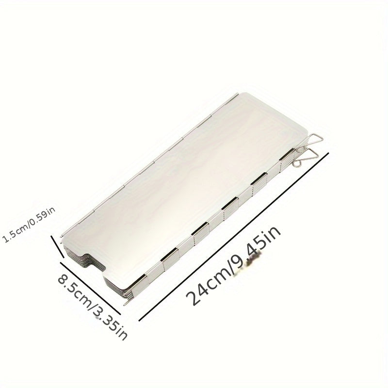 10pcs Camping Stove Windshield Aluminum Alloy Foldable Windproof Screen