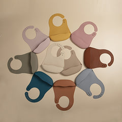 Waterproof Silicone Baby Bibs with Pocket