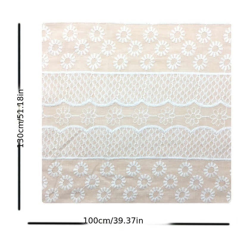 Pure Cotton Embroidery Fabric Three-dimensional Dress Lace Fabric