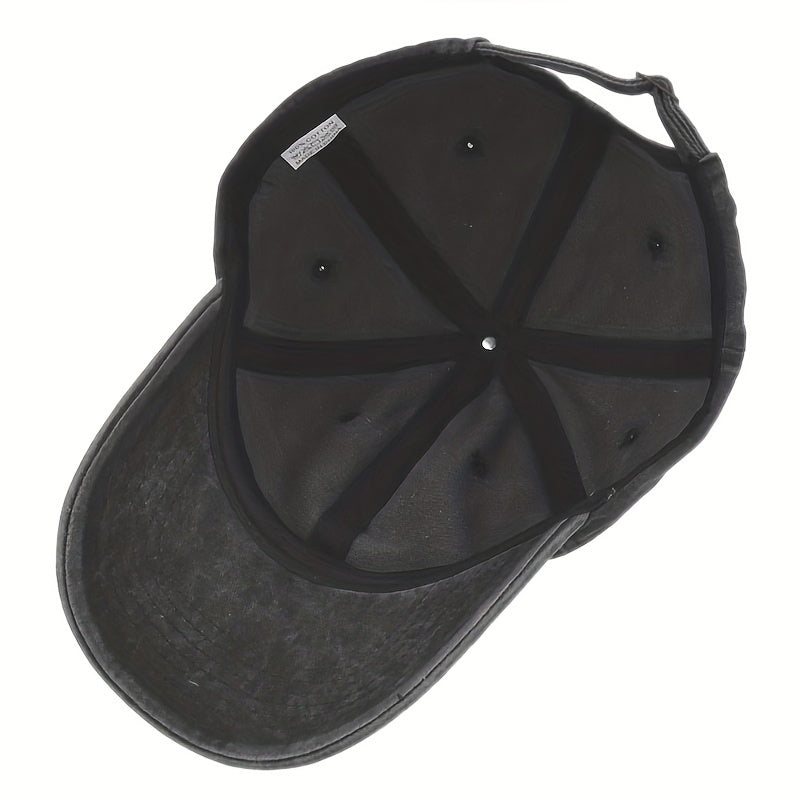 Fashionable Embroidered Motorcycle Cap Retro Baseball Sunshade Bucket