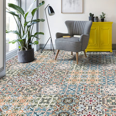 9pcs Moroccan Print Waterproof Decal Vinyl Easy To Stick