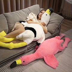 Giant Flamingo Plush Toy Soft & Pink Stuffed Animal Cuddly Home Decor