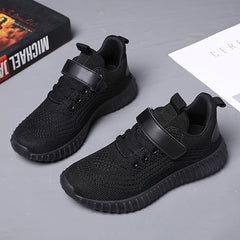 Breathable Hook & Loop Fastener Woven Shoes Lightweight Running Shoes