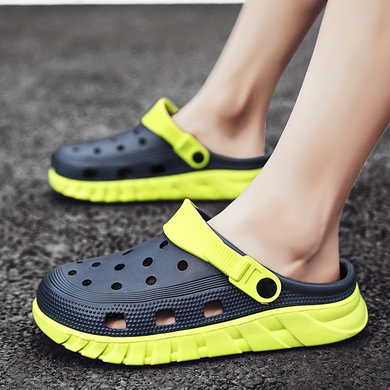 Men's Slip On Platform Clogs Durable Beach Garden Shoes