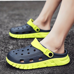 Men's Slip On Platform Clogs Durable Beach Garden Shoes
