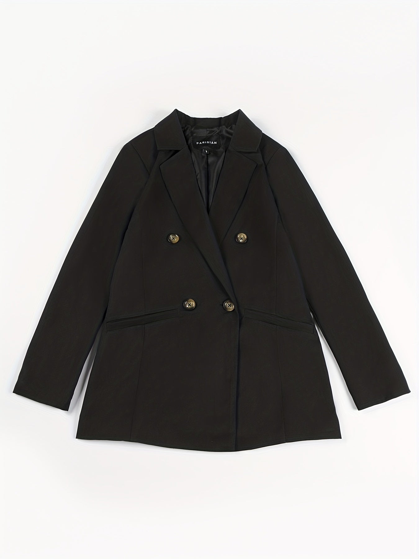 Lapel Neck Belted Double Breasted Blazer