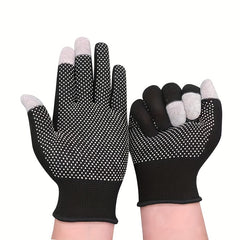3 Pairs Non Slip Cycling Gloves Touch Screen Protective Perfect For Fishing