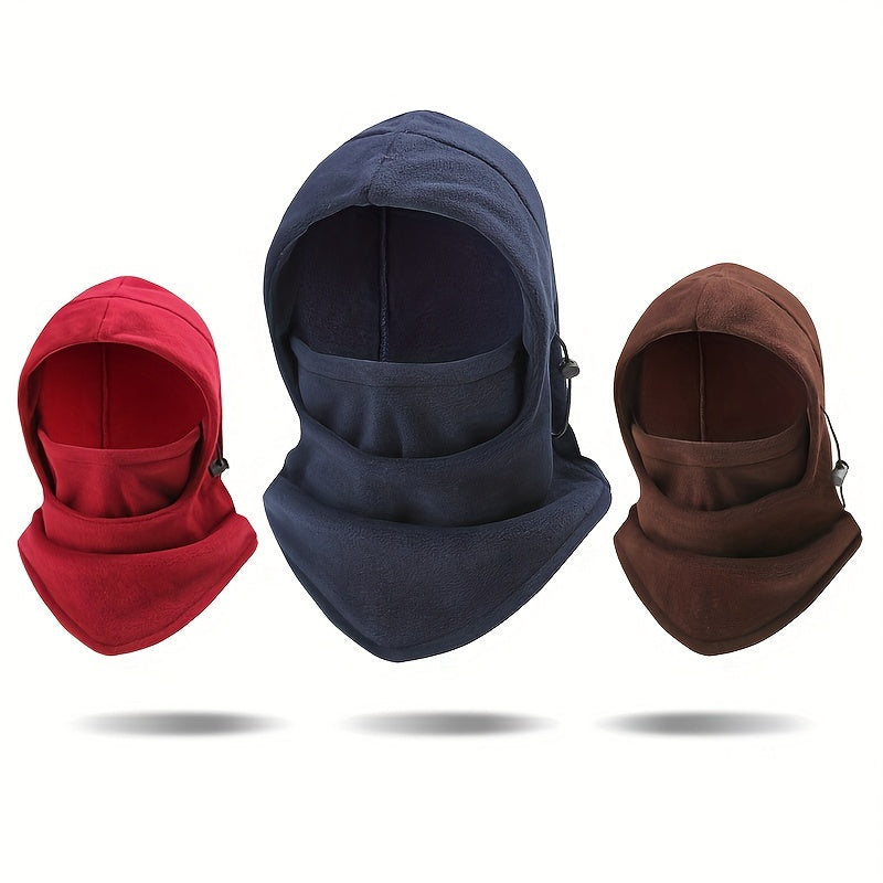 Winter Warm Ski Mask Thickened Fleece Balaclava Hat for Outdoor Sports