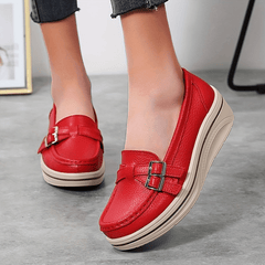 Platform Loafers Slip On Shoes Non Slip Outdoor Casual Shoes