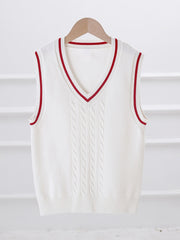 Boys Preppy Uniform V Neck Knit Vest Fitness Sweater Kids Clothes