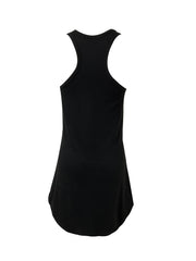 Cat Print Lounge Dress Crew Neck Sleeveless Home Dress Women's Loungewear