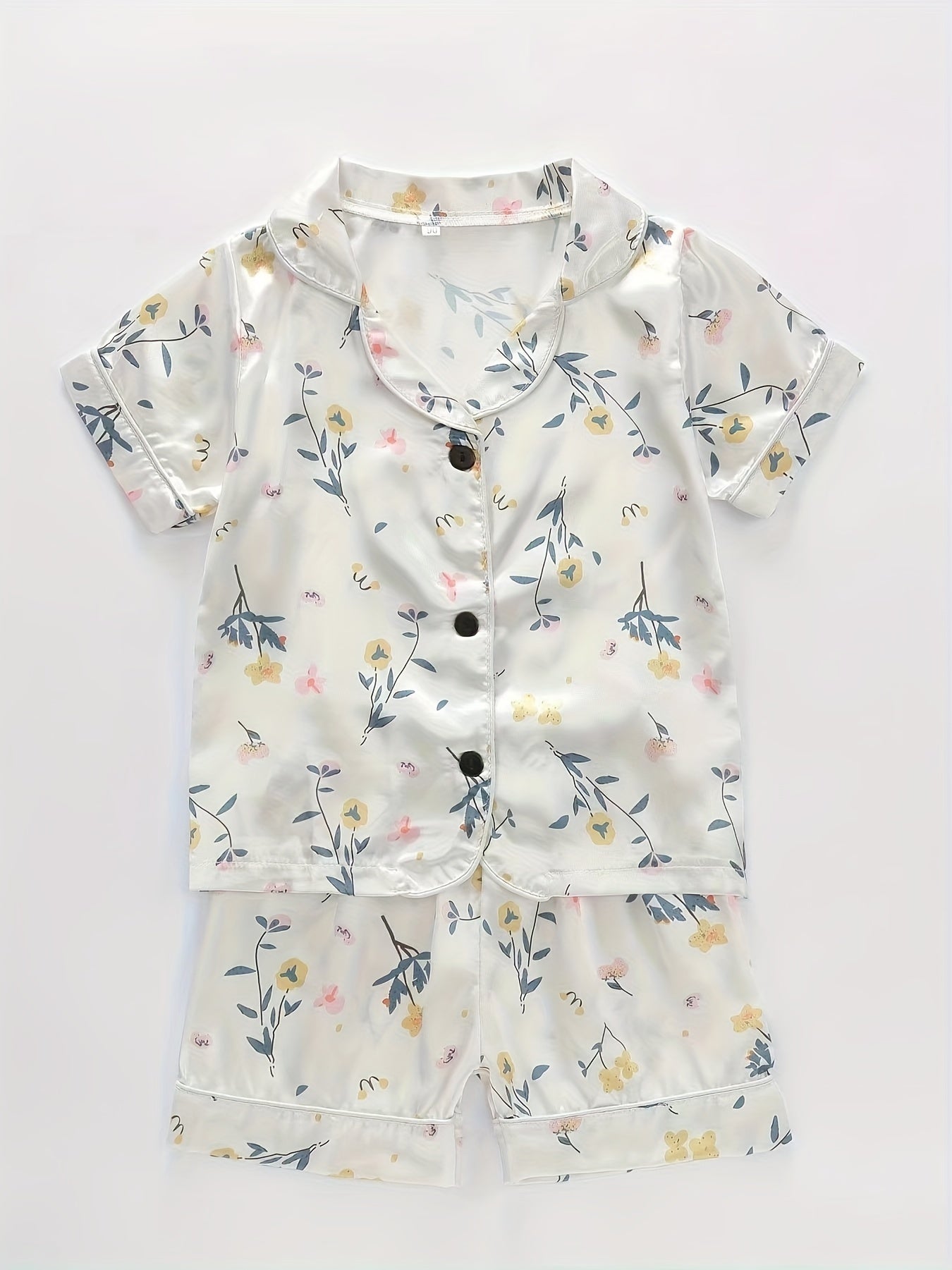 Boys Tree Print Pajamas Set Short Sleeves Tops & Bottoms