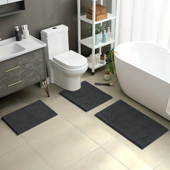 3pcs Non slip Floor Mat Plush Indoor Mat Bathroom Mat Bathroom Floor Mat
