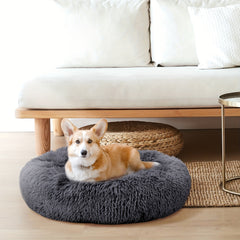 Plush Washable Dog Bed Soft Donut Bed Sleeping Mat