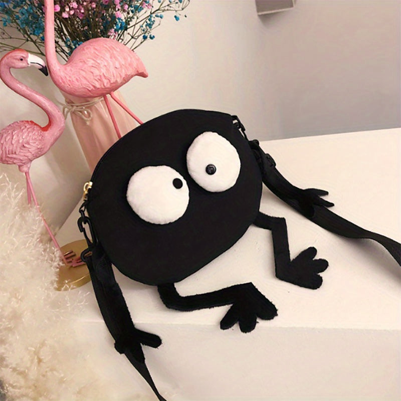Plush Messenger Bag for Girls, Funny Canvas Shoulder Bag