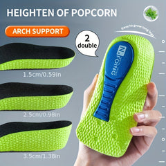 Memory Foam Height Increase Insoles Arch Support Orthopedic Insoles