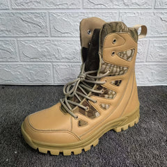 Fur Lined High Top Combat Boots Waterproof Hiking Boot