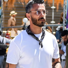 Men's Collar Scarf And Linen Square Scarf Handsome Style