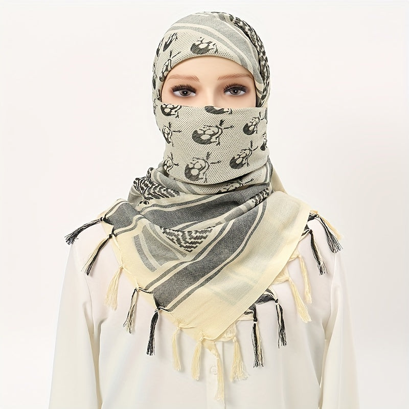 Desert Skull Pattern Tactical Scarf for Women