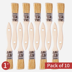 10 Pack Chip Paint Brushes Set - Natural Bristle - Painting Stain