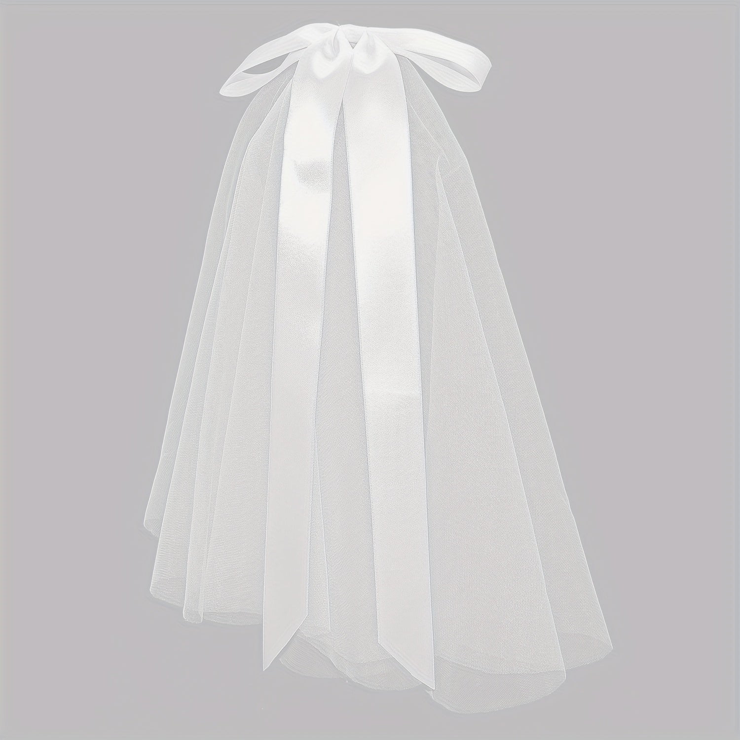 Floral Embroidered Bridal Veil with Long Tail