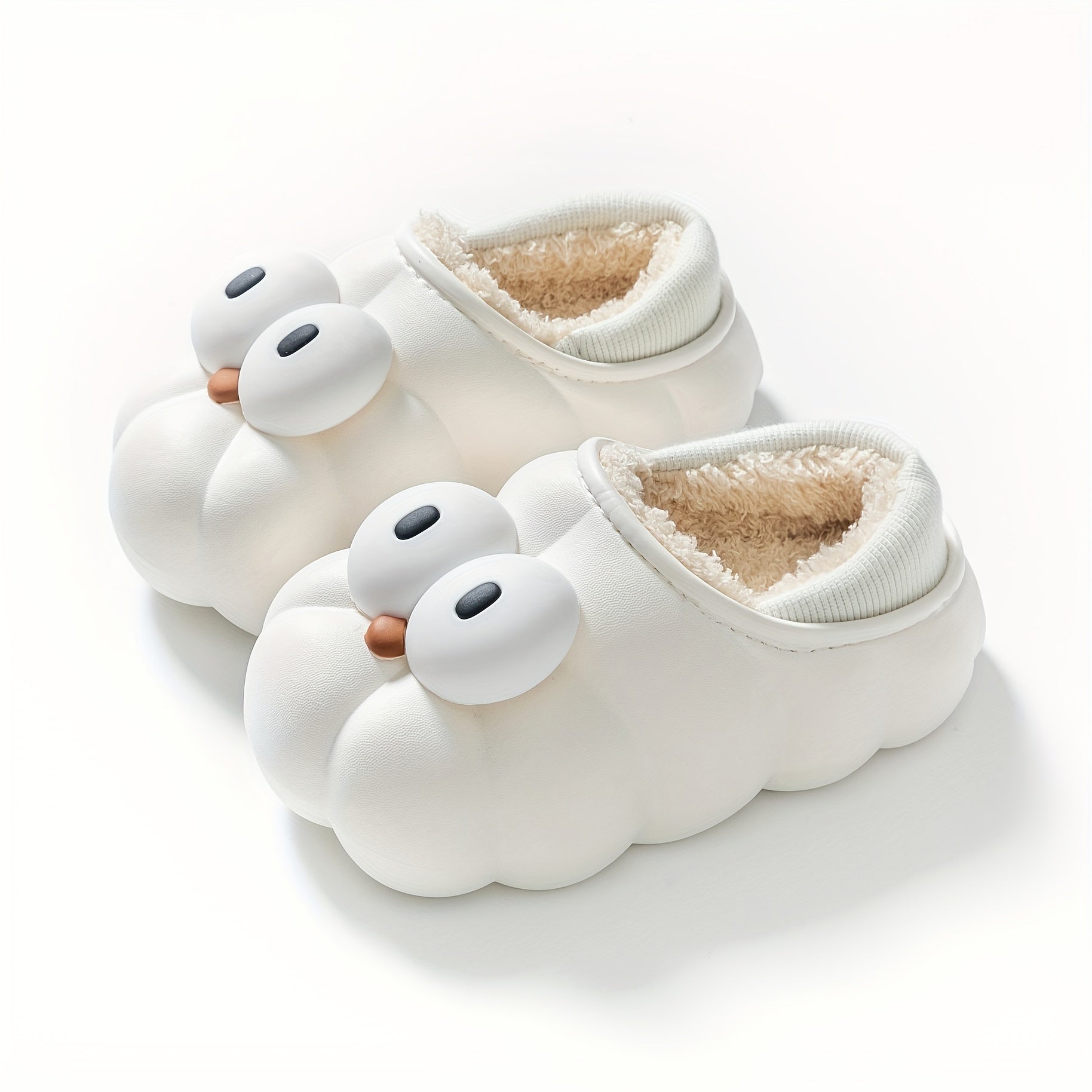 JIAGEYA Cartoon Plus Fleece House Shoes For Girls