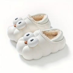 JIAGEYA Cartoon Plus Fleece House Shoes For Girls