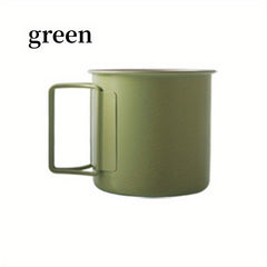 Stainless Steel Mug with Foldable Handle for Outdoor Adventures